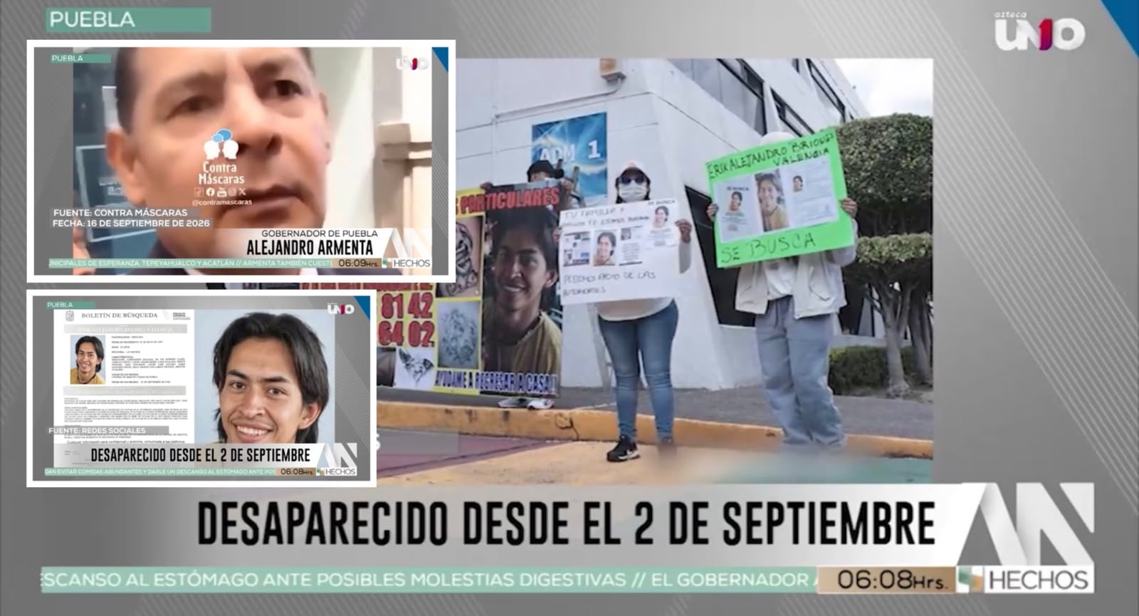 Alejandro Armenta es cuestionado por Erick, joven desaparecido desde el 2 de septiembre, y responde con ironía