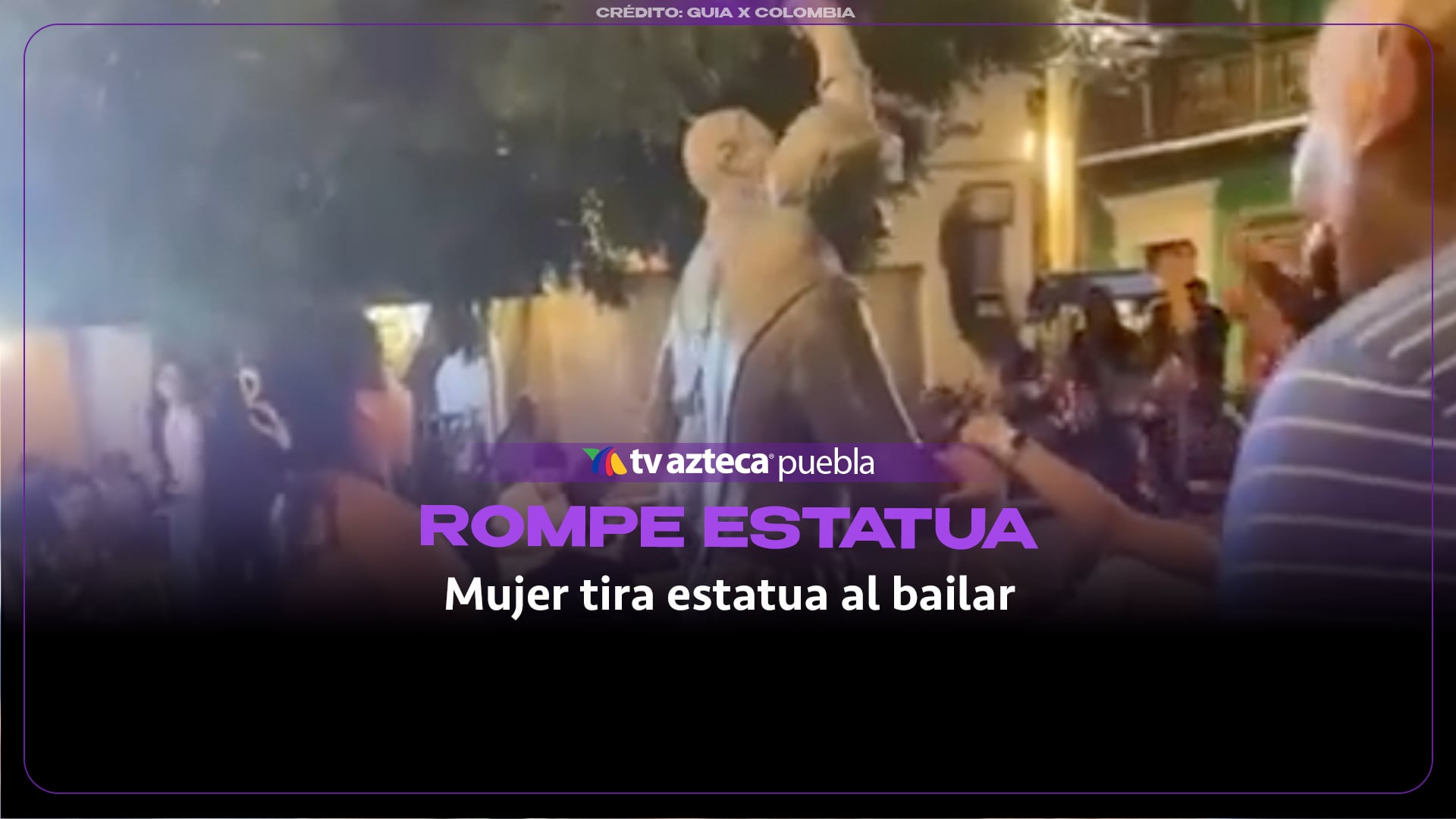 Indignación en Colombia: turista derriba parte de una estatua histórica mientras bailaba