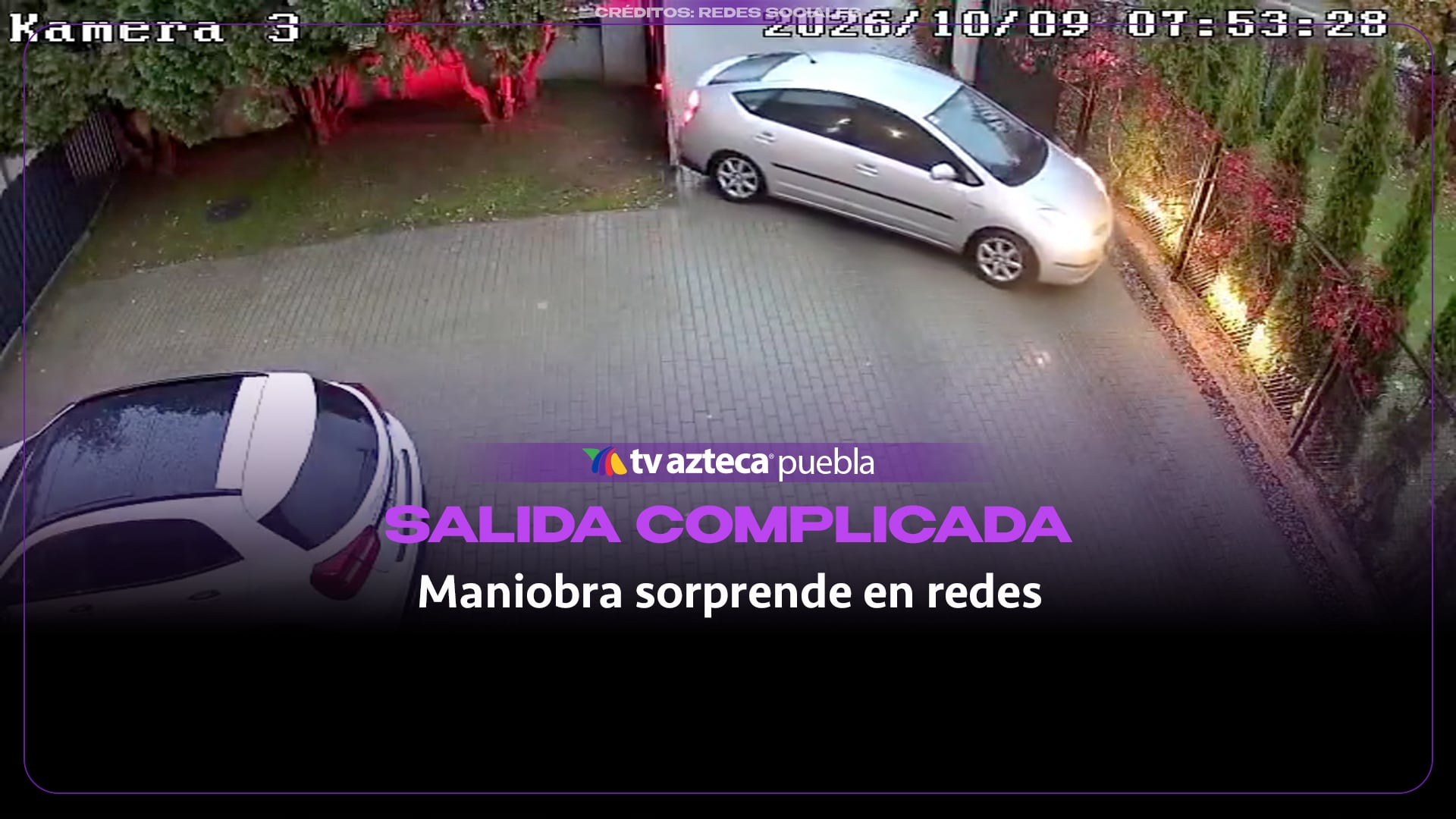 Conductora se vuelve viral por complicarse al sacar su automóvil
