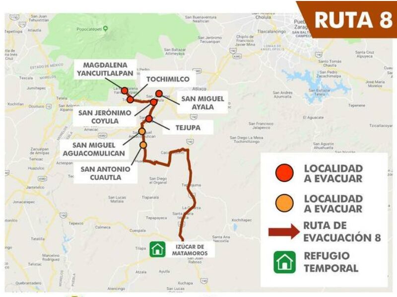 ruta de evacuación 8