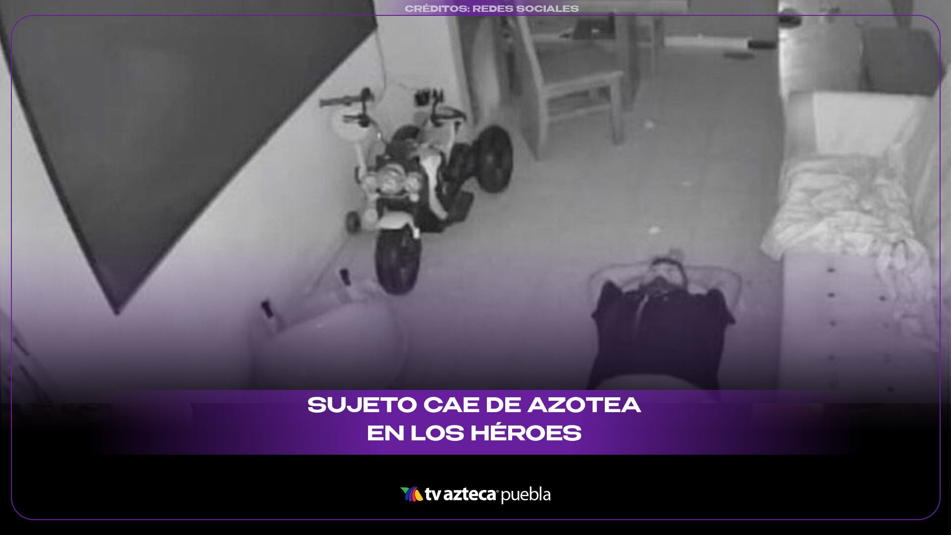 Sujeto cae de azotea y termina dentro de una casa en Los Héroes