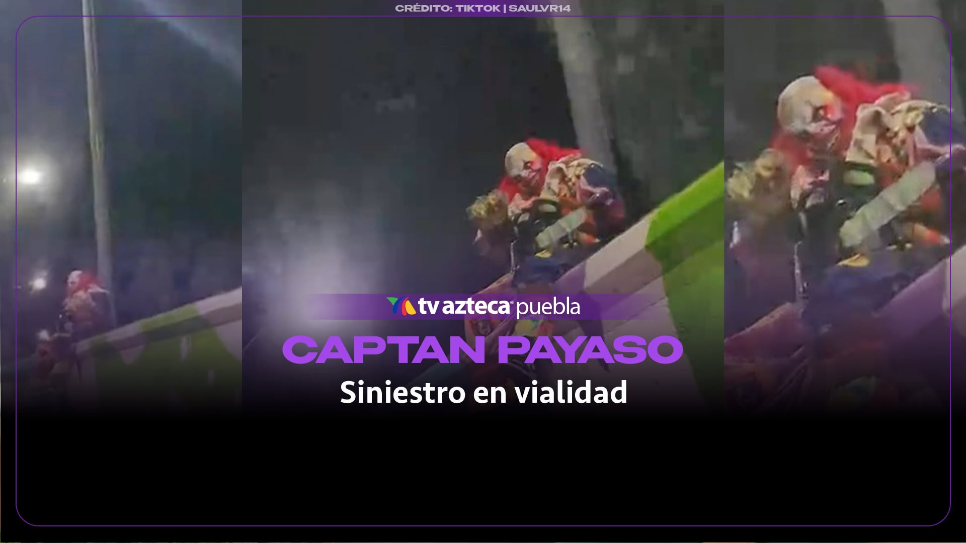 Payaso sorprende a conductor en Viaducto de CDMX