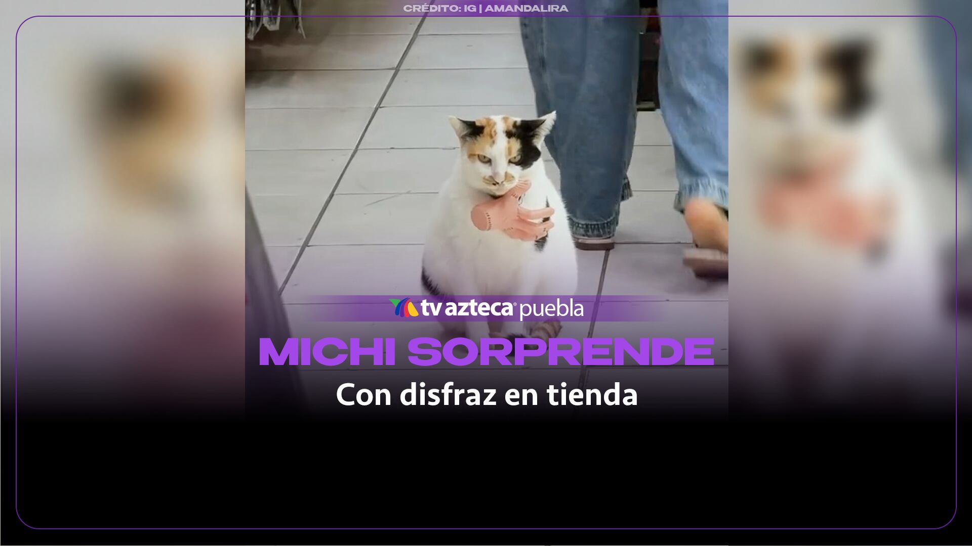 Michi sorprende con su aterrador disfraz en una tienda