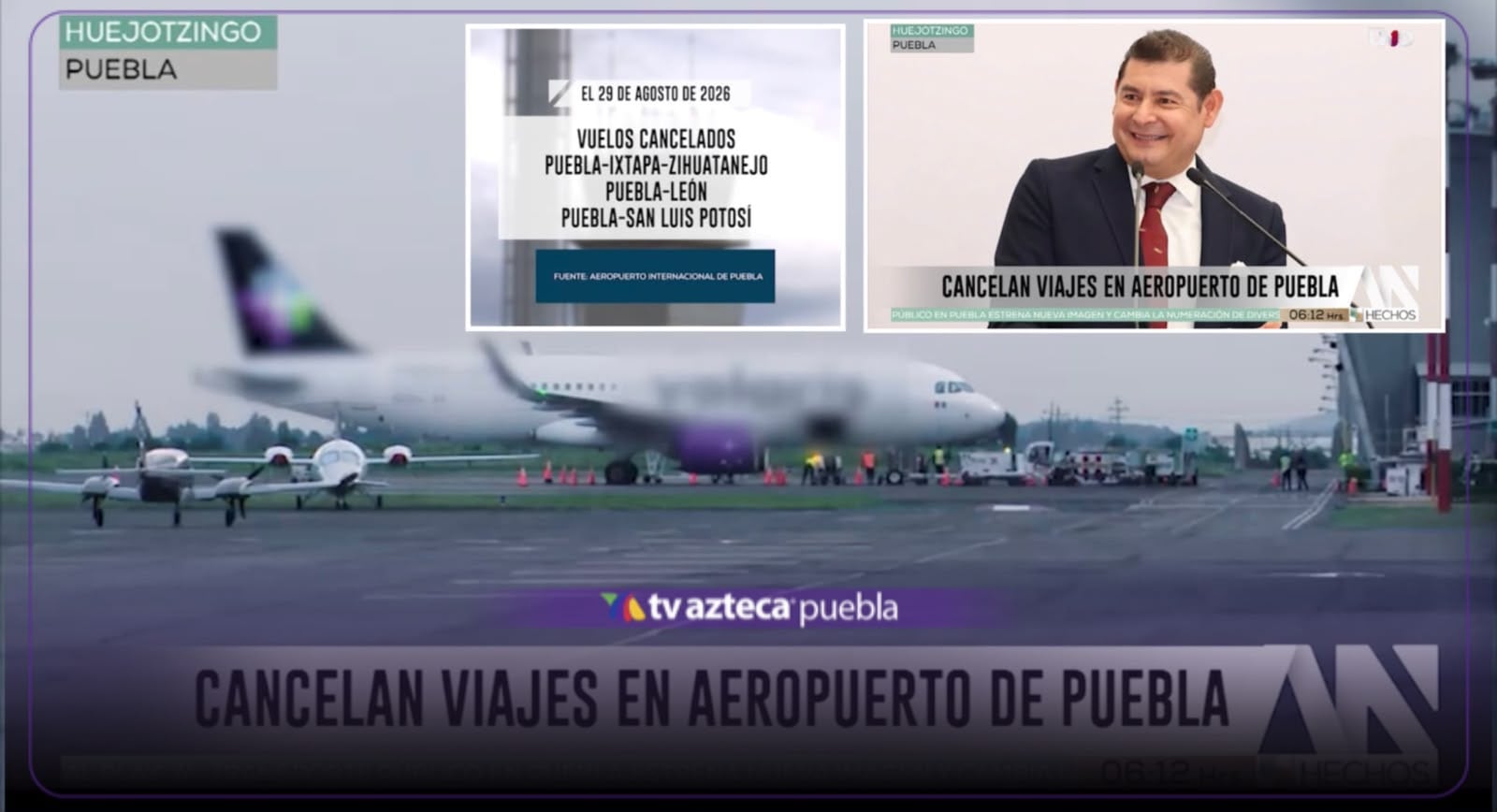  Armenta pretende gastar recursos en el aeropuerto de Puebla, pero no hay demanda de pasajeros