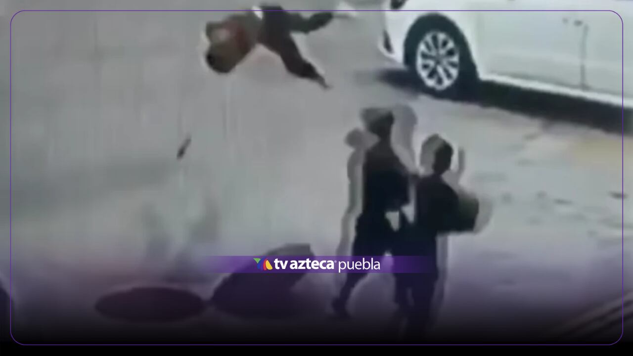 IMÁGENES SENSIBLES: Momento EXACTO en que menor SALE PROYECTADO tras colocar cohete en alcantarilla
