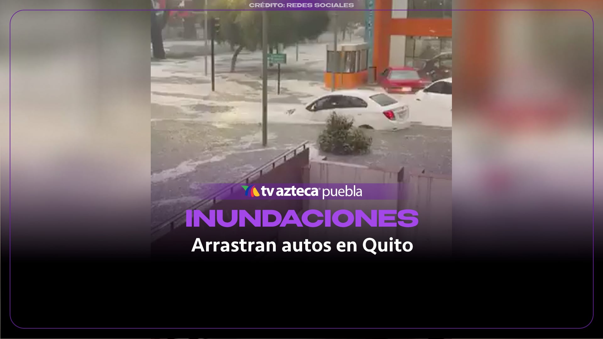 ¡Tormenta inunda Quito! Corriente se lleva vehículos y el granizo cubre calles