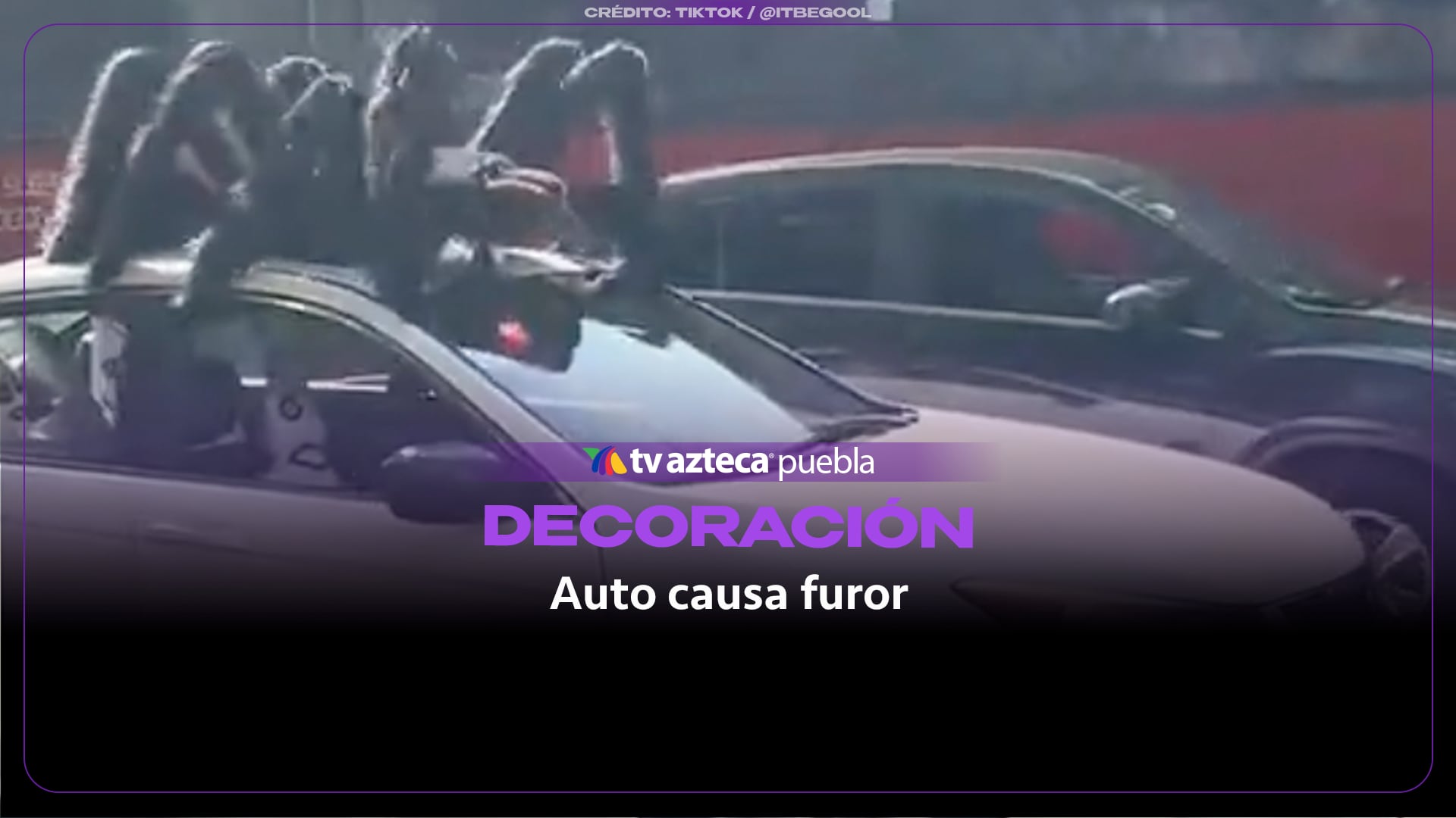 Vehículo disfrazado de araña gigante causa sensación en avenidas de México por Halloween