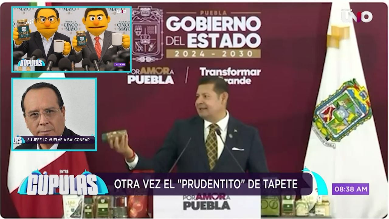 Sátira Cupulosa: ¡Otra vez de tapete! Alejandro Armenta vuelve a balconear al ‘Prudentito’ Pepe Tomé y hasta tazas le hizo prometer