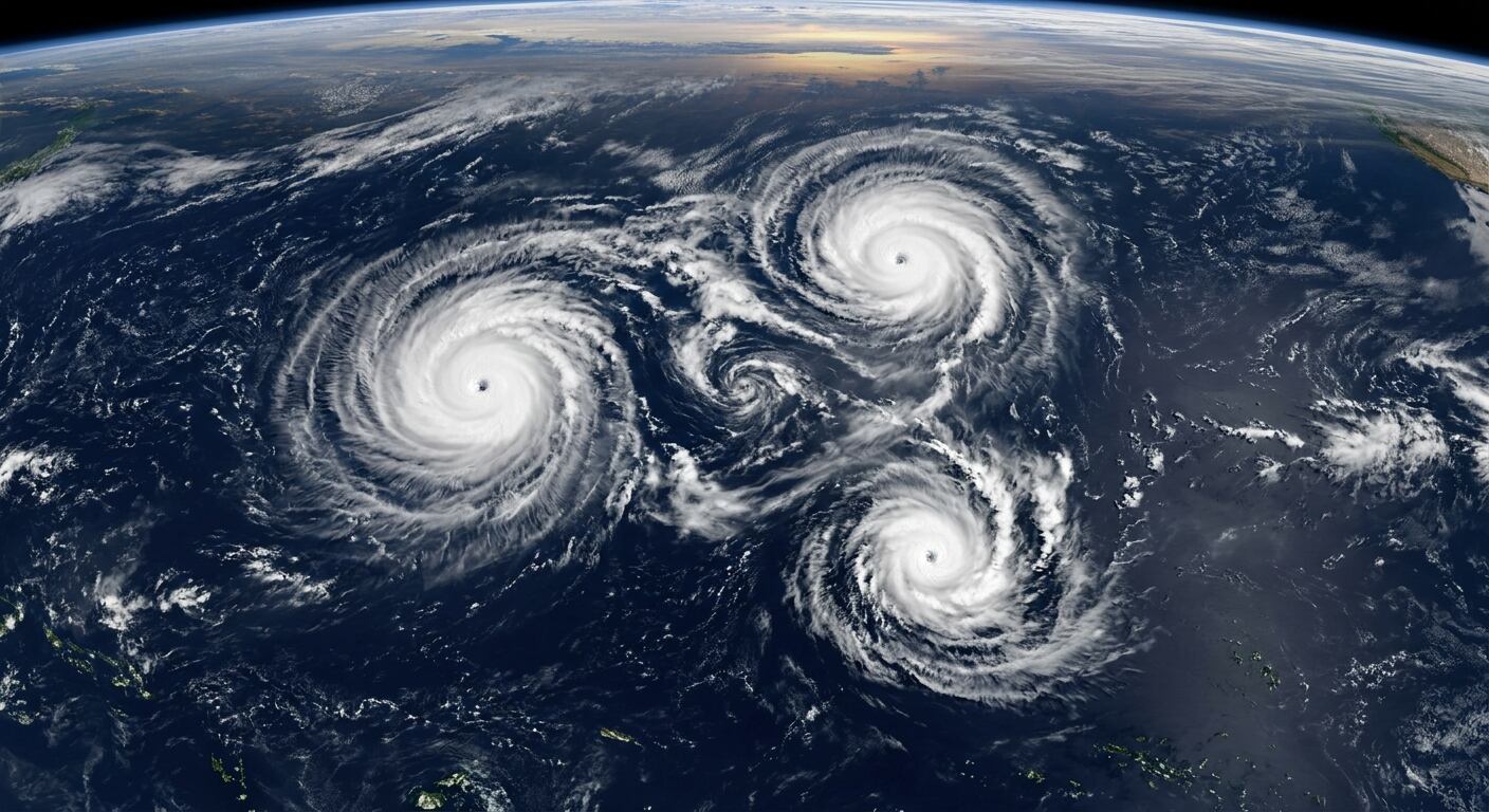 Tres huracanes coinciden en el Pacífico por El Niño: ¿Se podría dar el efecto Fujiwhara?