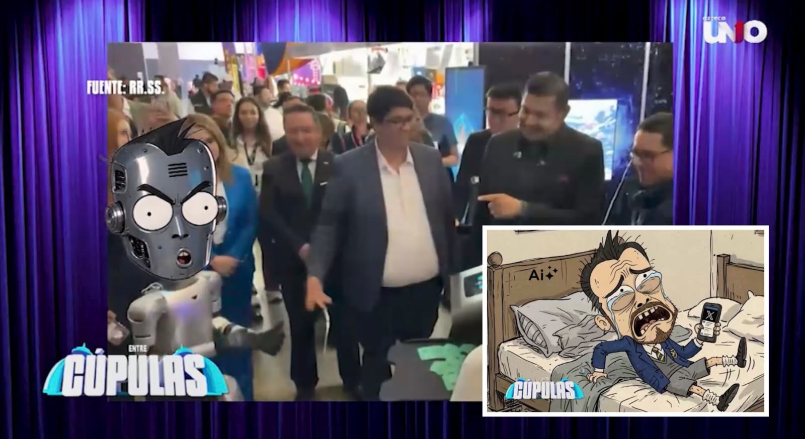 Sátira Cupulosa: José Luis García Parra se queda fuera de la fiesta tecnológica de Alejandro Armenta y termina convertido en Parrabot