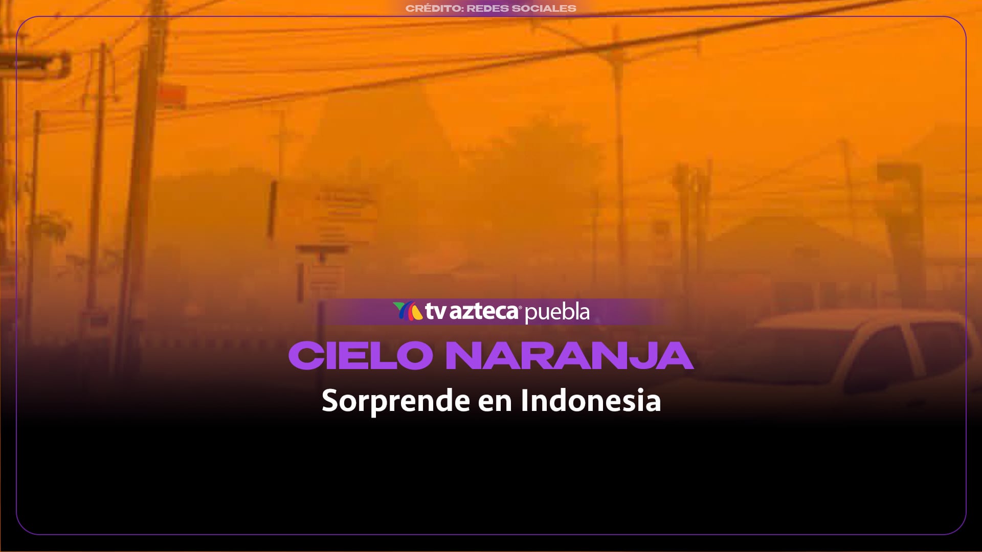 Cielo naranja sorprende a habitantes de Indonesia