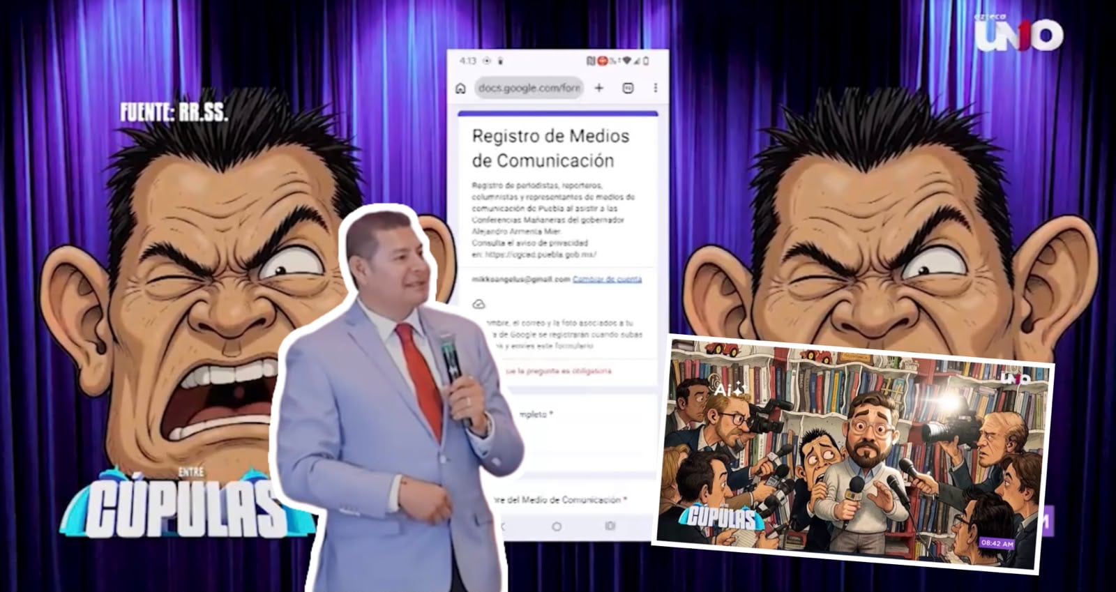 Sátira Cupulosa: ¡El miedo no anda en burro, anda en helicóptero! Alejandro Armenta vuela por 115 millones, pero le huye al MICRÓFONO