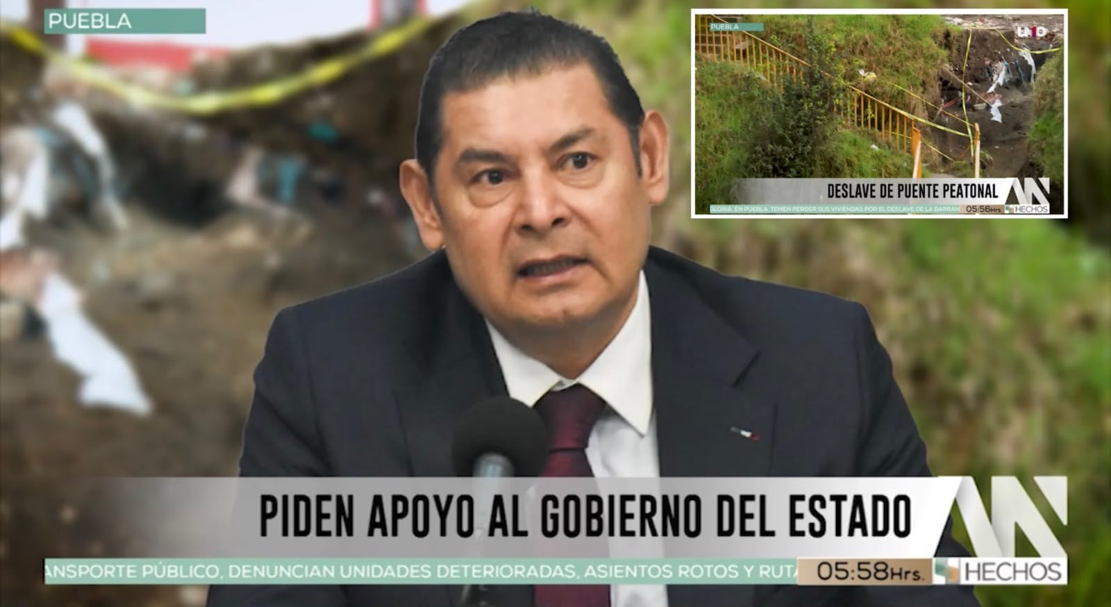 Vecinos de Santa Margarita y Amalucan piden al gobernador Alejandro Armenta atender puente peatonal en riesgo