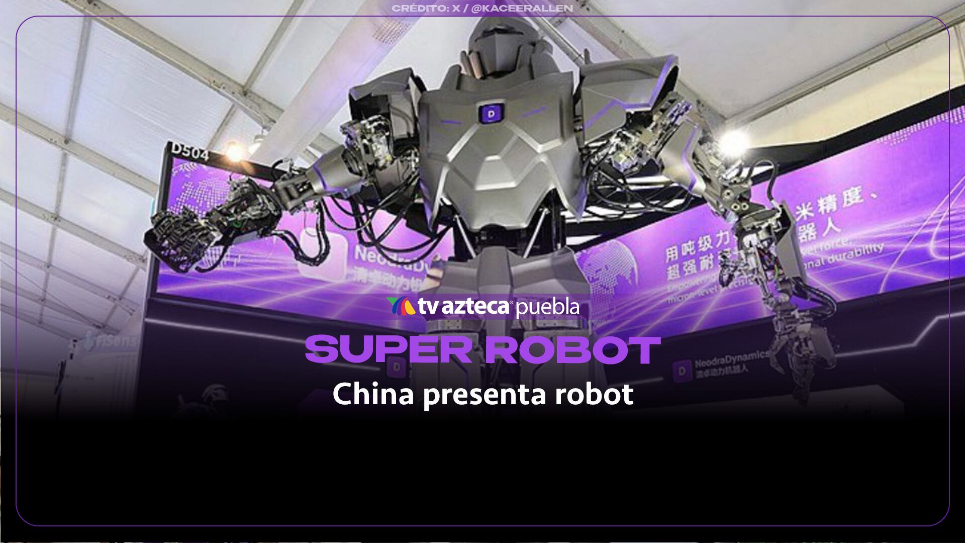 Presentan en China a Neo-1, un colosal robot humanoide de 4 metros capaz de levantar 500 kilos