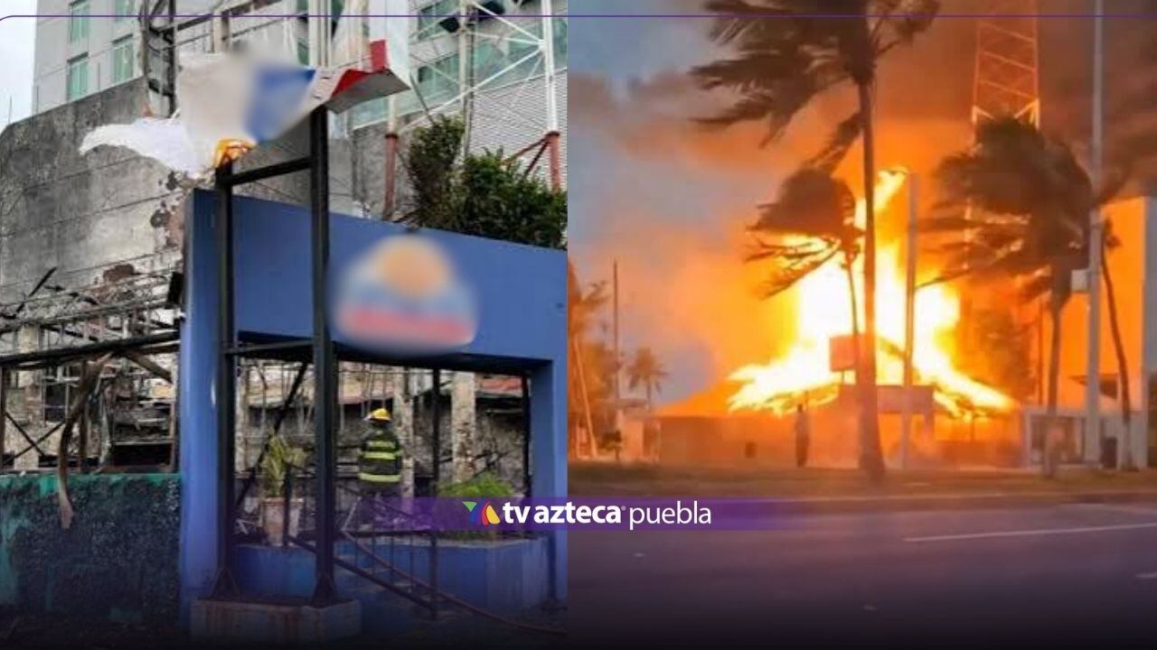 VIDEO: Brutal incendio devastó famoso restaurante de Veracruz; así quedó destruido
