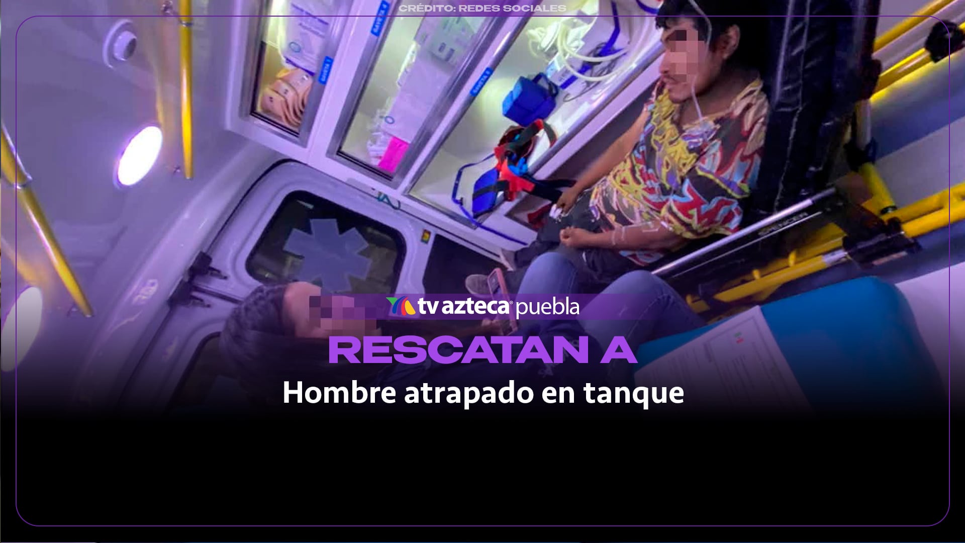 Rescatan a hombre atrapado en un tanque en Zinacatepec