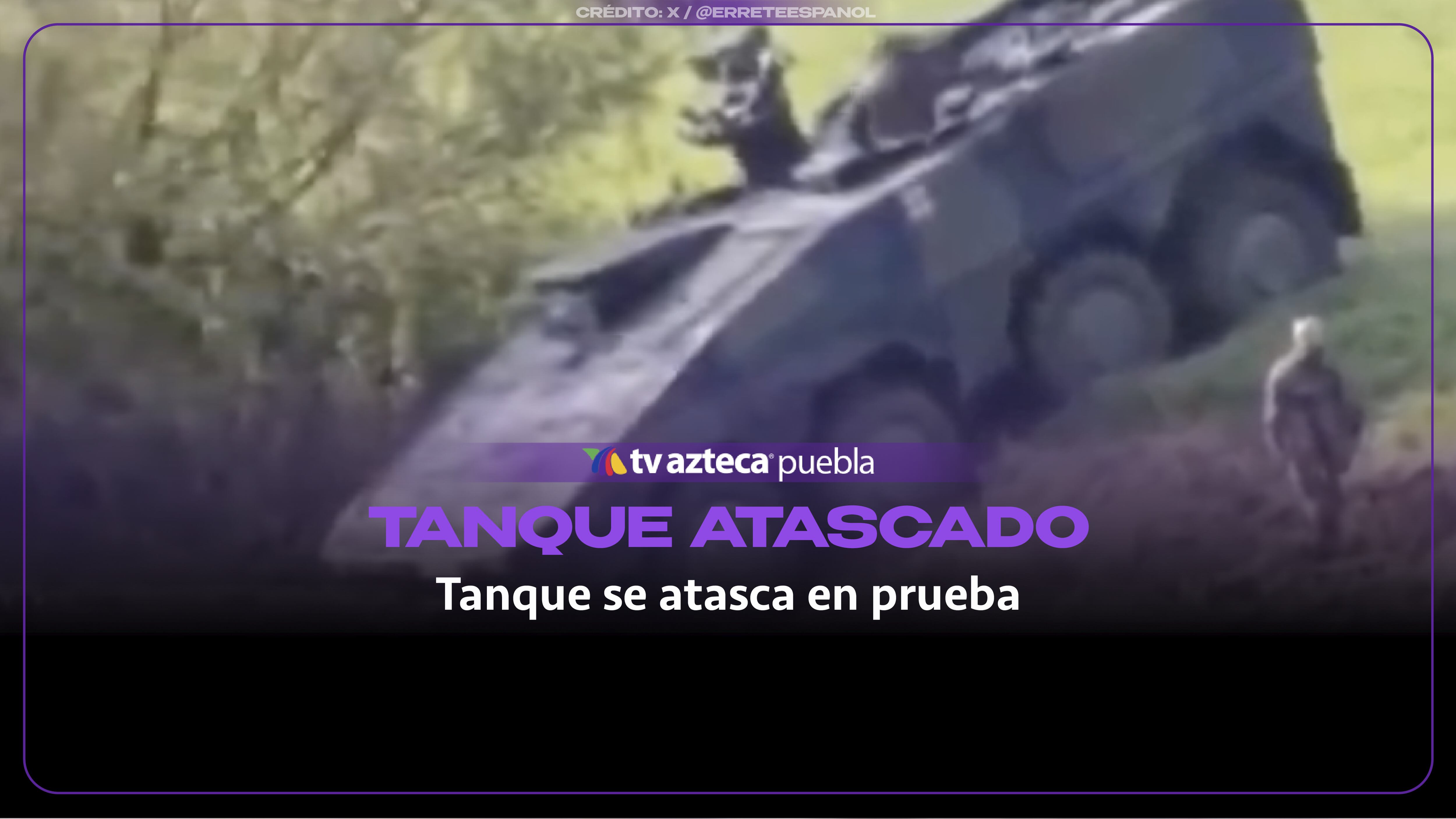 Vehículo blindado del ejército alemán se queda atascado durante maniobras militares