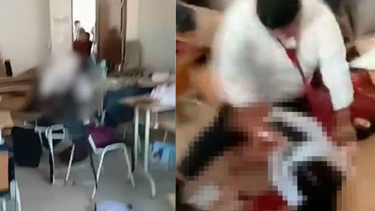 VIDEO FUERTE: Así exnovio atacó a joven en salón de clases hasta quitarle la vida frente a sus compañeros