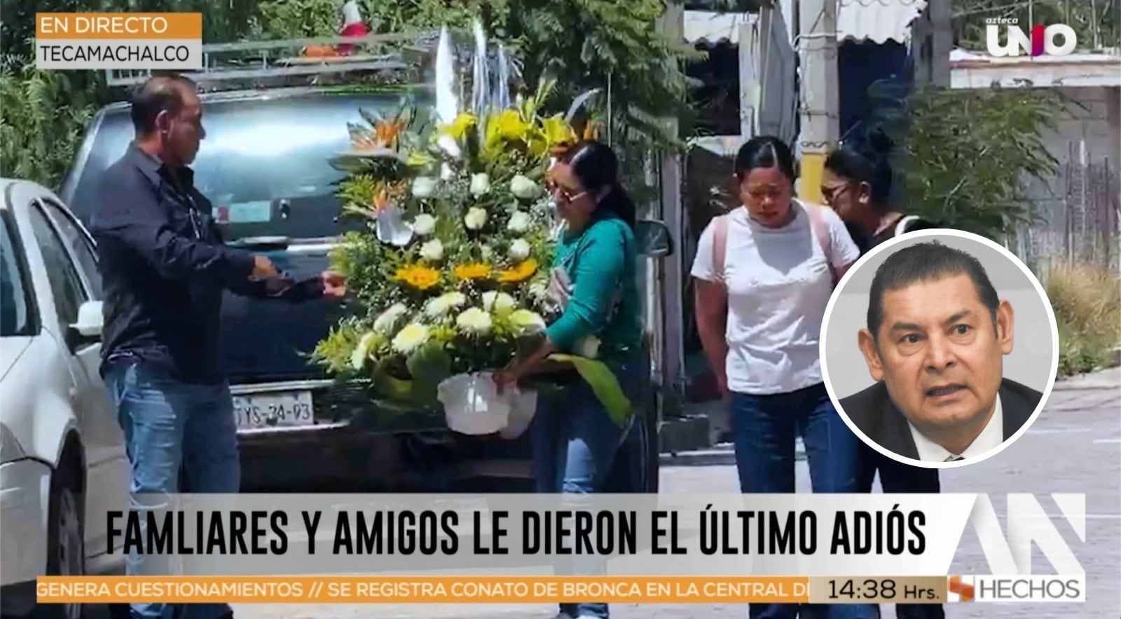 Familiares y amigos dan el último adiós a Mateo Hernández, hijo del presidente municipal de Tecamachalco, Mateo Hernández López