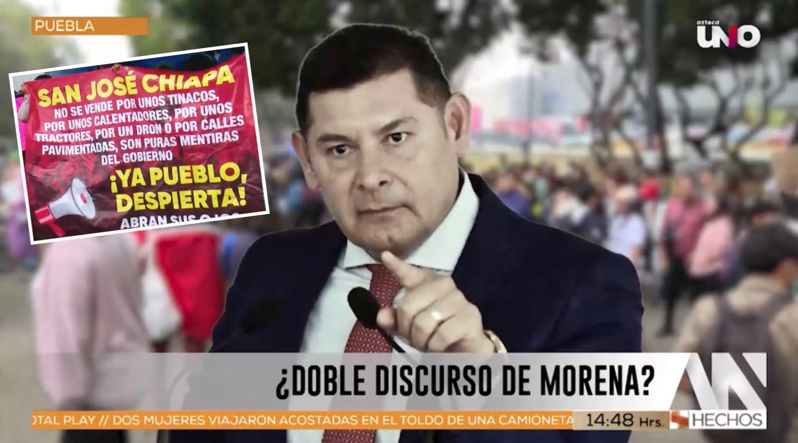 Morena acusa a la oposición por protestas contra el gobierno de Armenta, pero defiende las de sus militantes