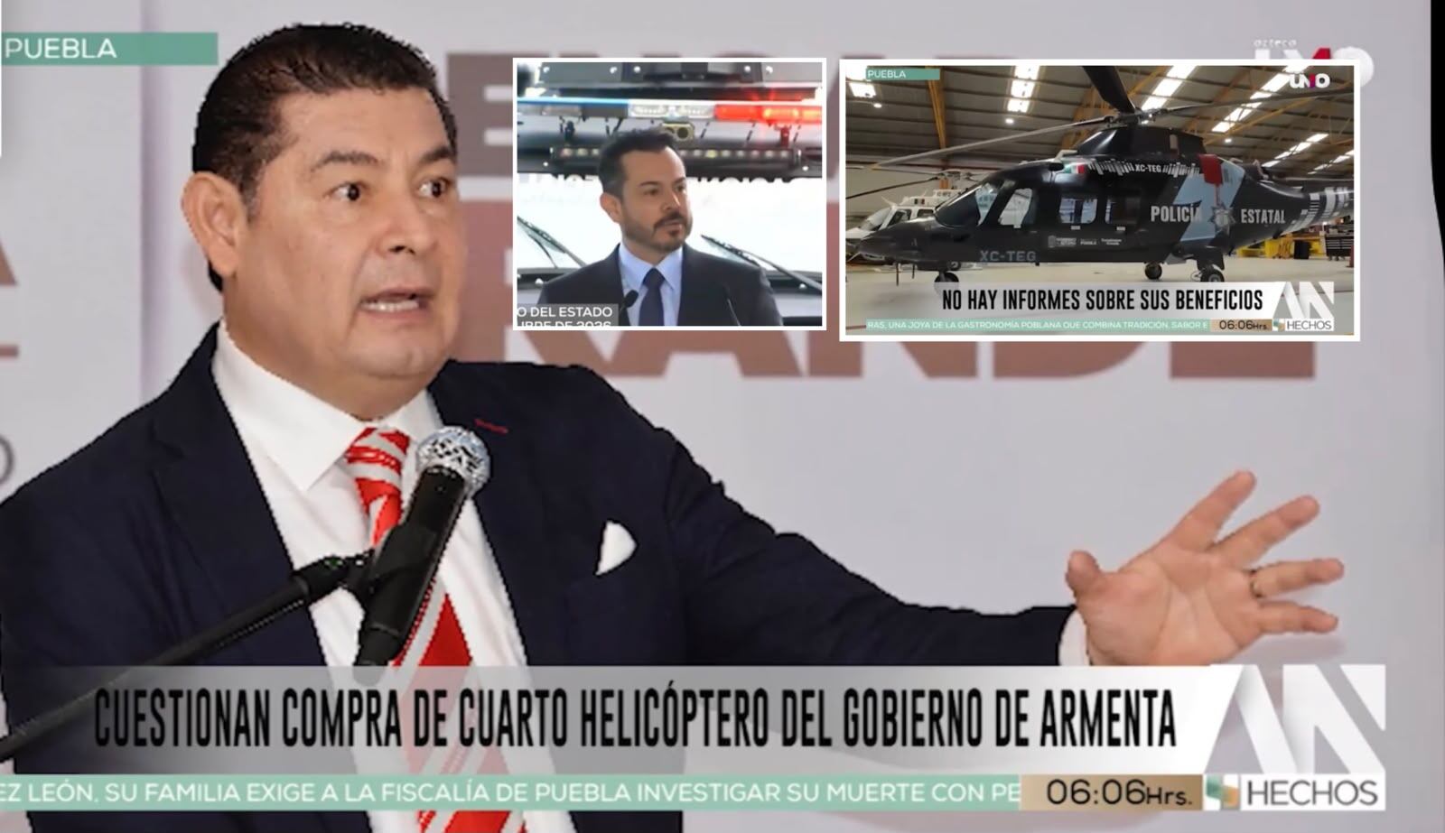 Cuestionan falta de transparencia del gobierno de Alejandro Armenta por compra de un cuarto helicóptero y reserva de información