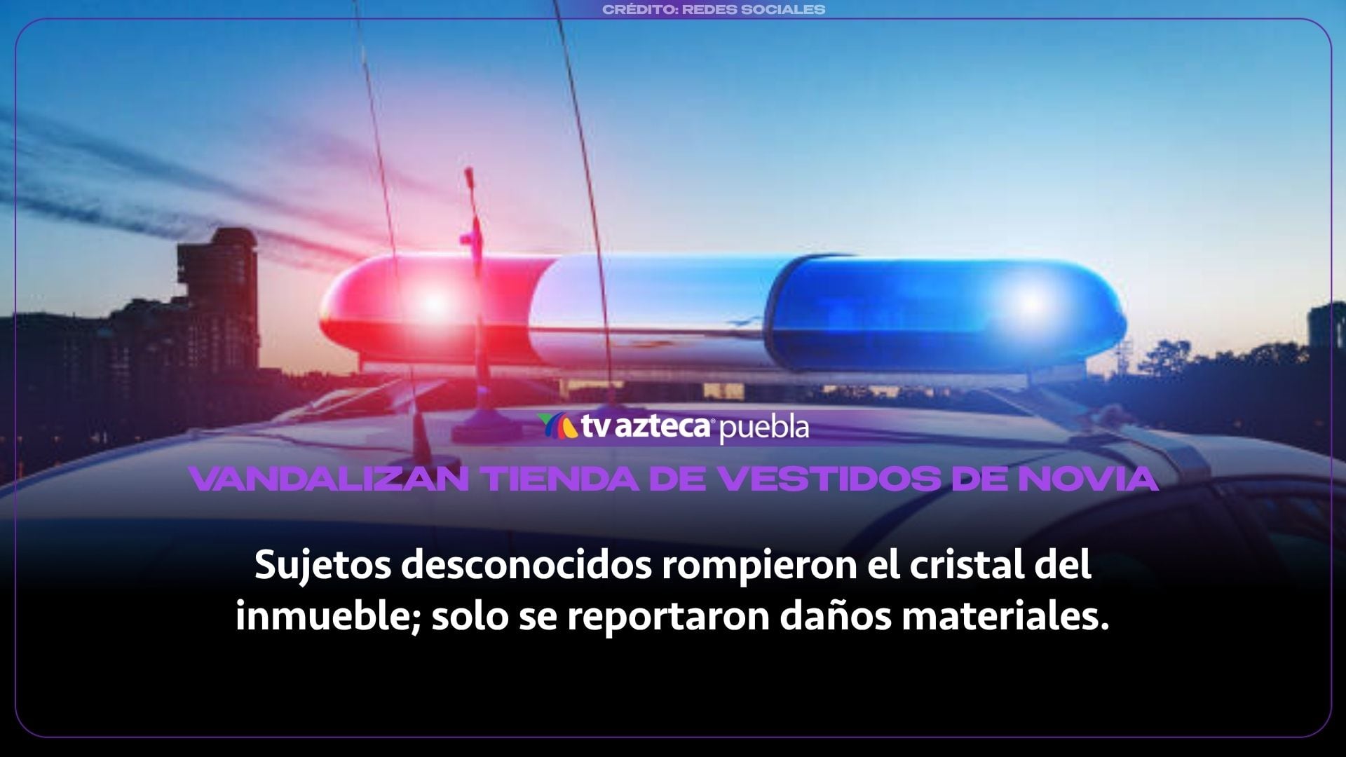 Vandalizan tienda de vestidos de novia en la avenida Juárez, Puebla; rompen puerta de cristal