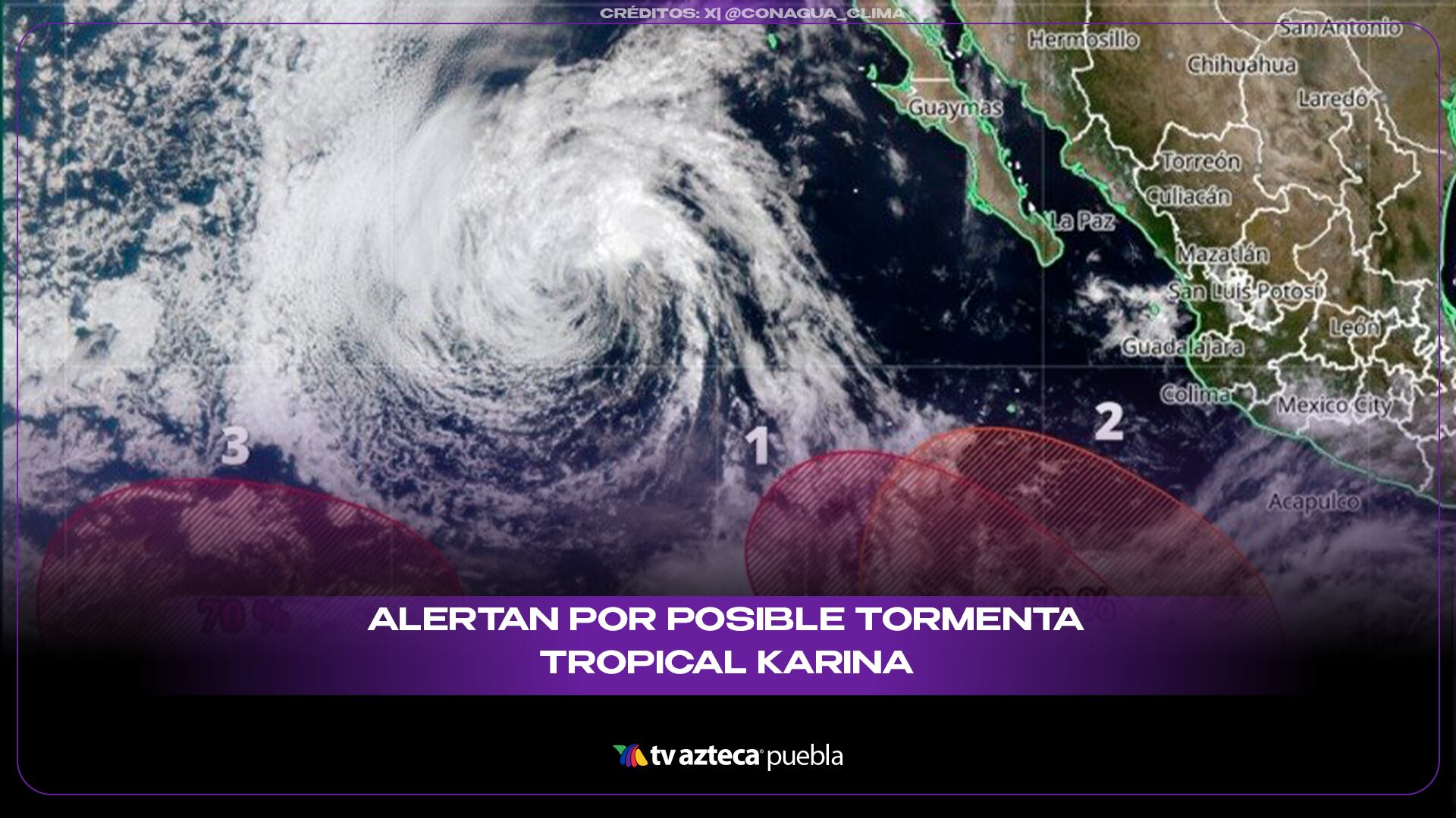 Alertan por posible tormenta tropical Karina