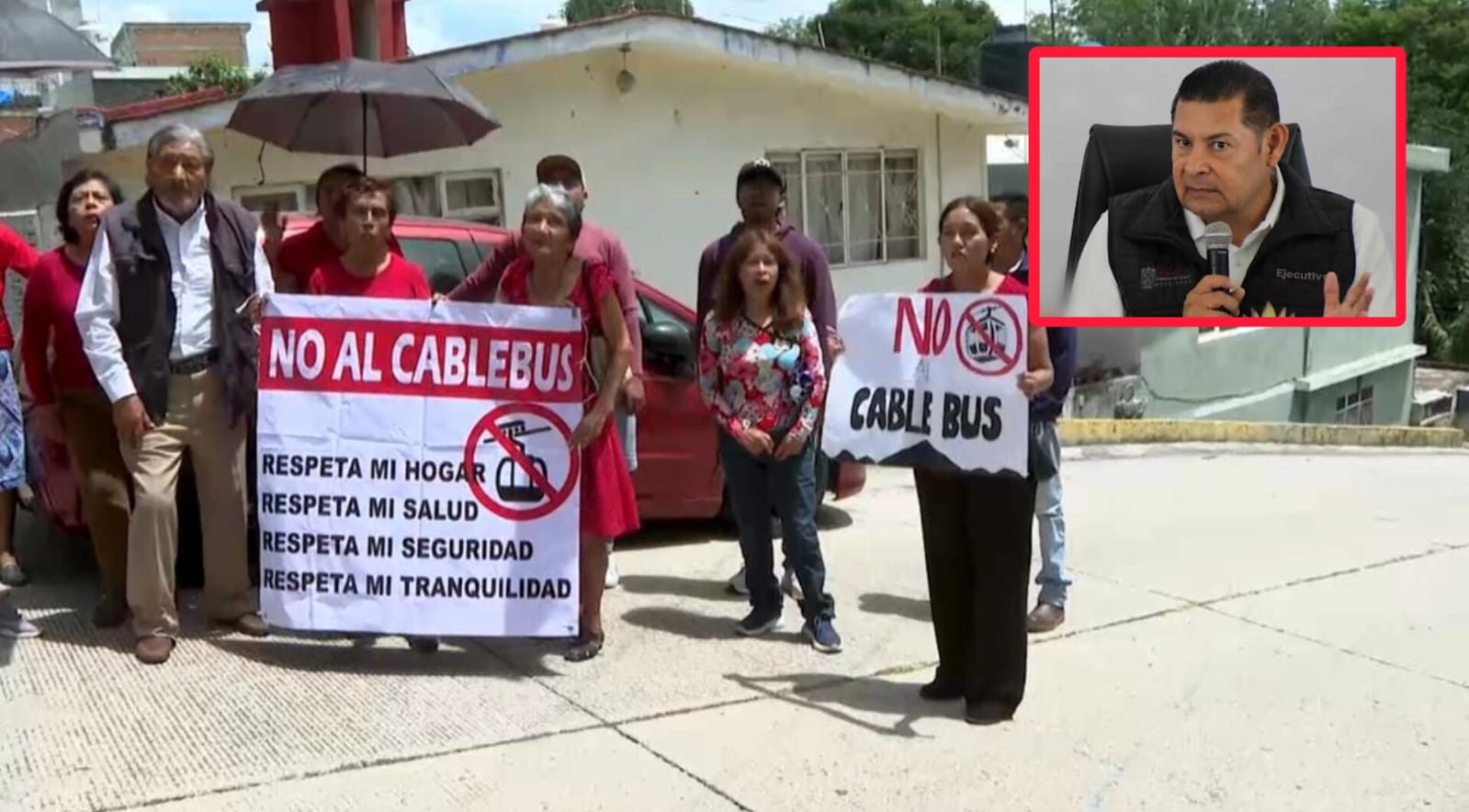Gobernador de Puebla, Alejandro Armenta, enfrenta RECHAZO por el Cablebús: vecinos acusan imposición de una torre que afectaría a más de 60 familias