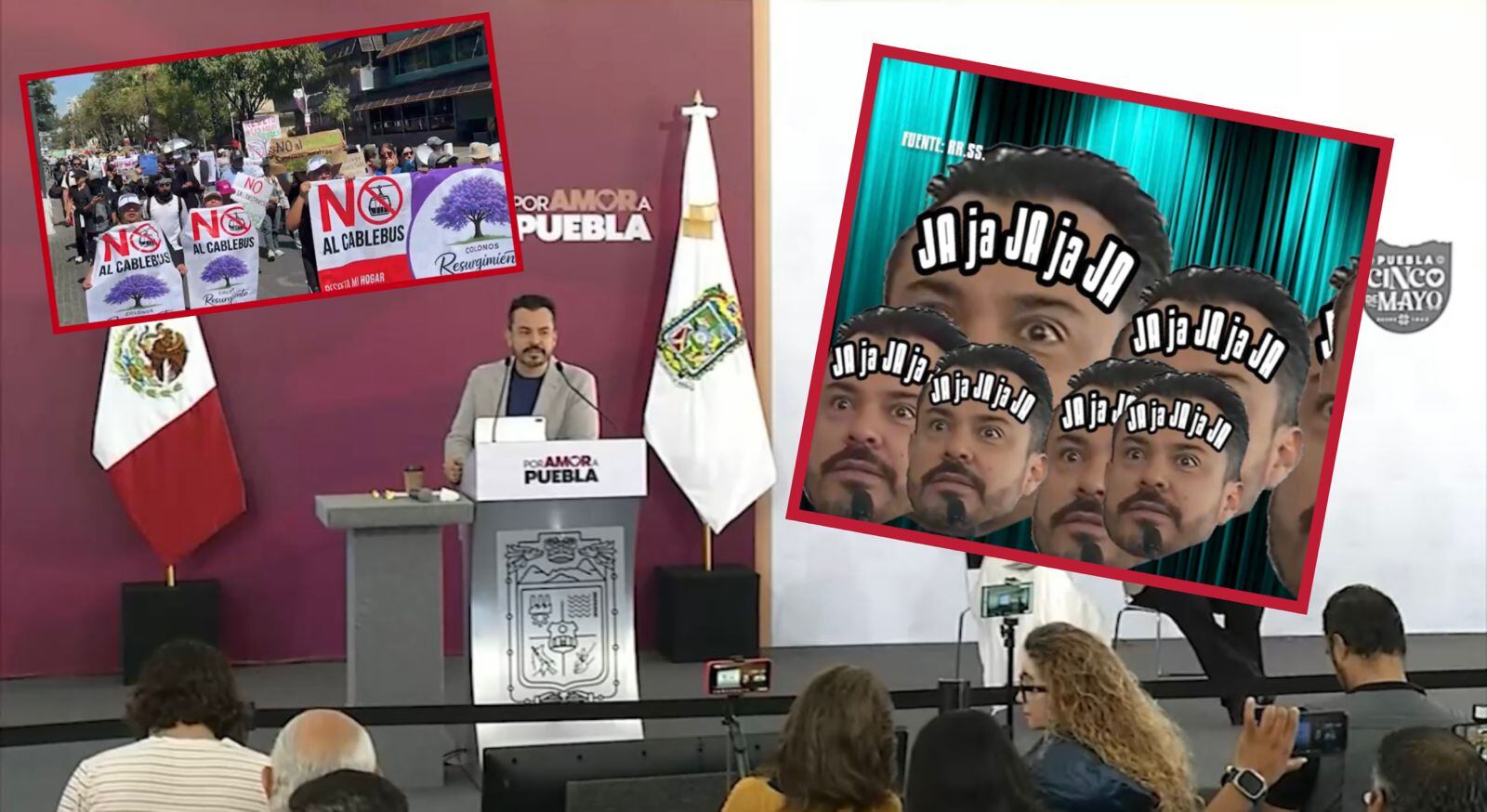 Sátira Cupulosa: ¡De PENA AJENA! “El coordinador de las Mentiras”, José Luis García Parra se enreda en “PIN8 Responde” al defender un Cablebús que ni existe