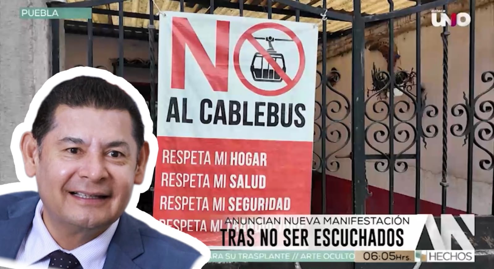 Vecinos de Resurgimiento y Santa Bárbara rechazan el Cablebús de Alejandro Armenta y advierten que frenarán las obras