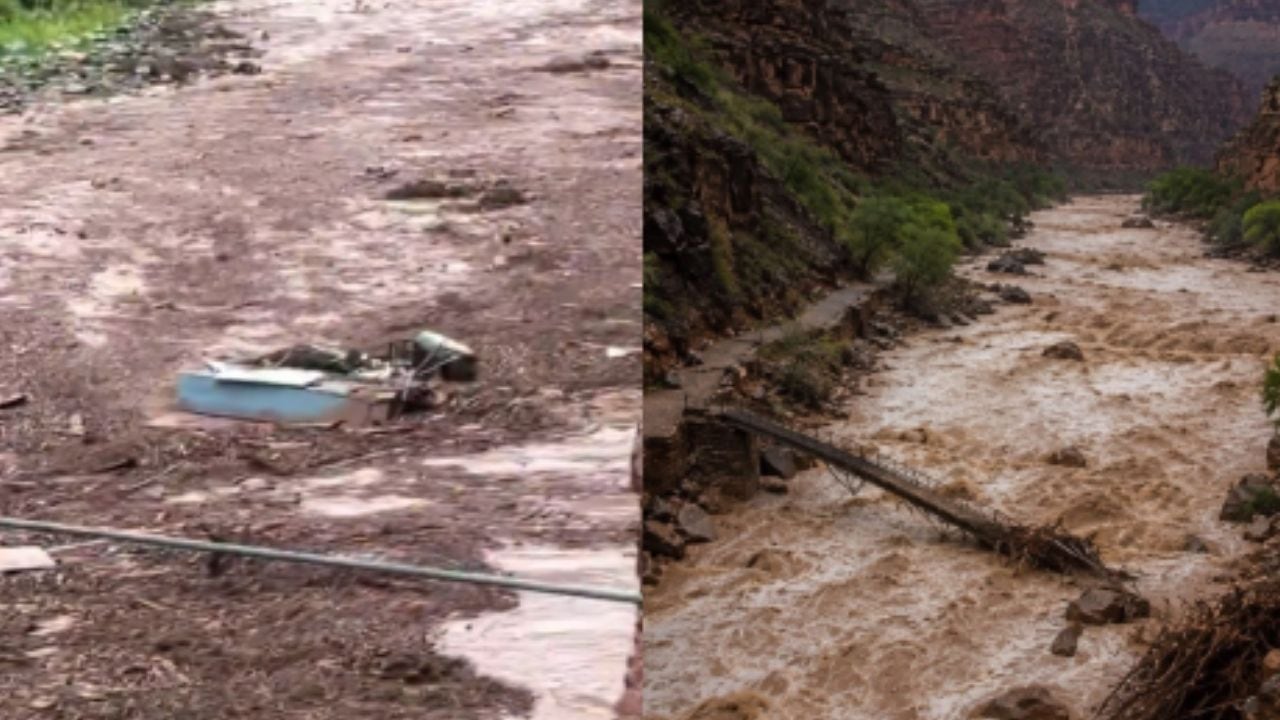 VIDEO: Captan desastre por inundación repentina en Arizona; reportan múltiples desaparecidos en el Gran Cañón