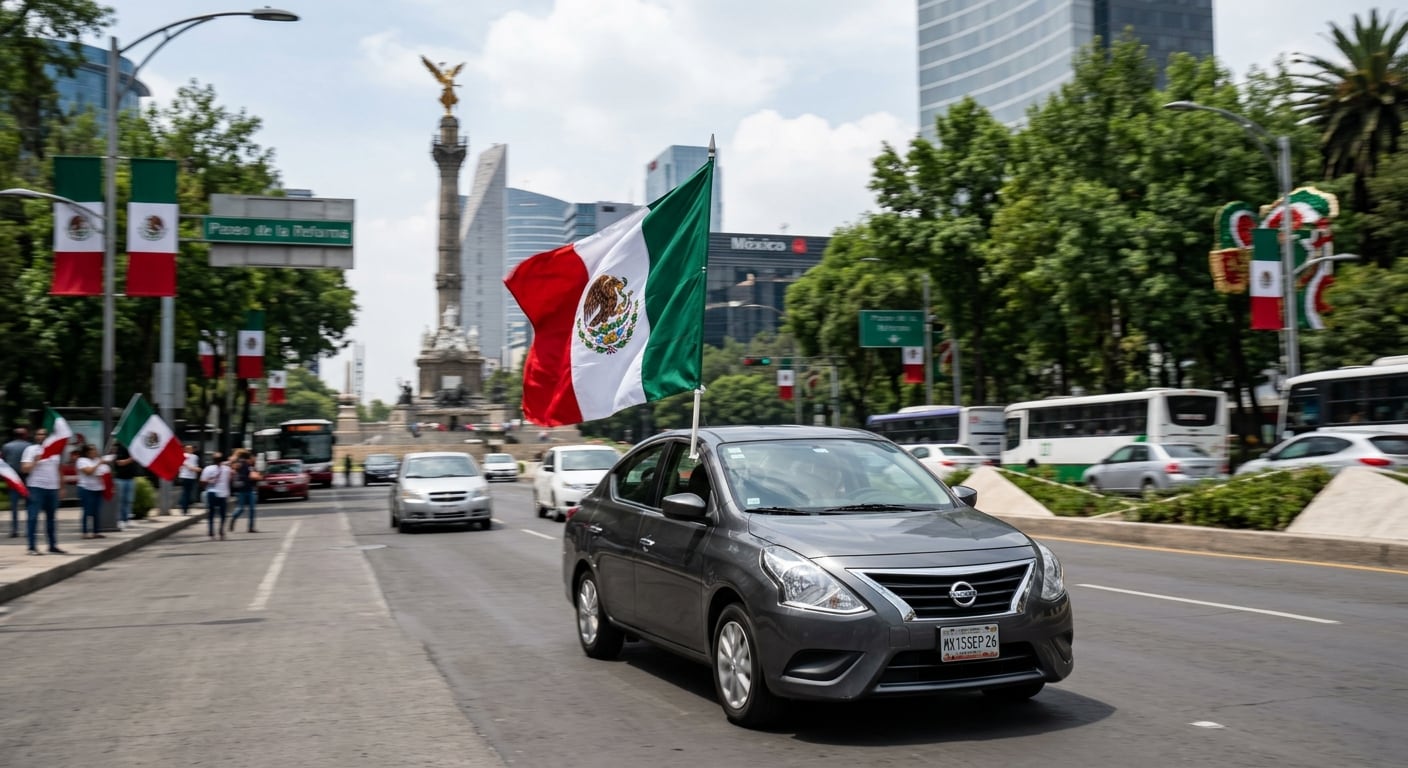 ¿MULTA por colocar la bandera de México en el auto? Esto se sabe sobre la sanción