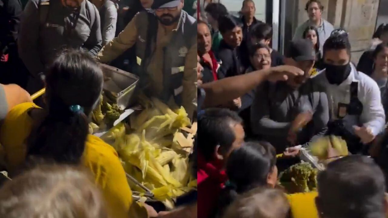 VIDEO: Intentaron quitarle su carrito de elotes durante festejos patrios y se desata riña contra inspectores
