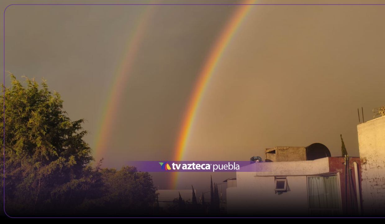 Lluvias causan inundaciones y doble arcoíris en Puebla hoy 11 de octubre de 2026