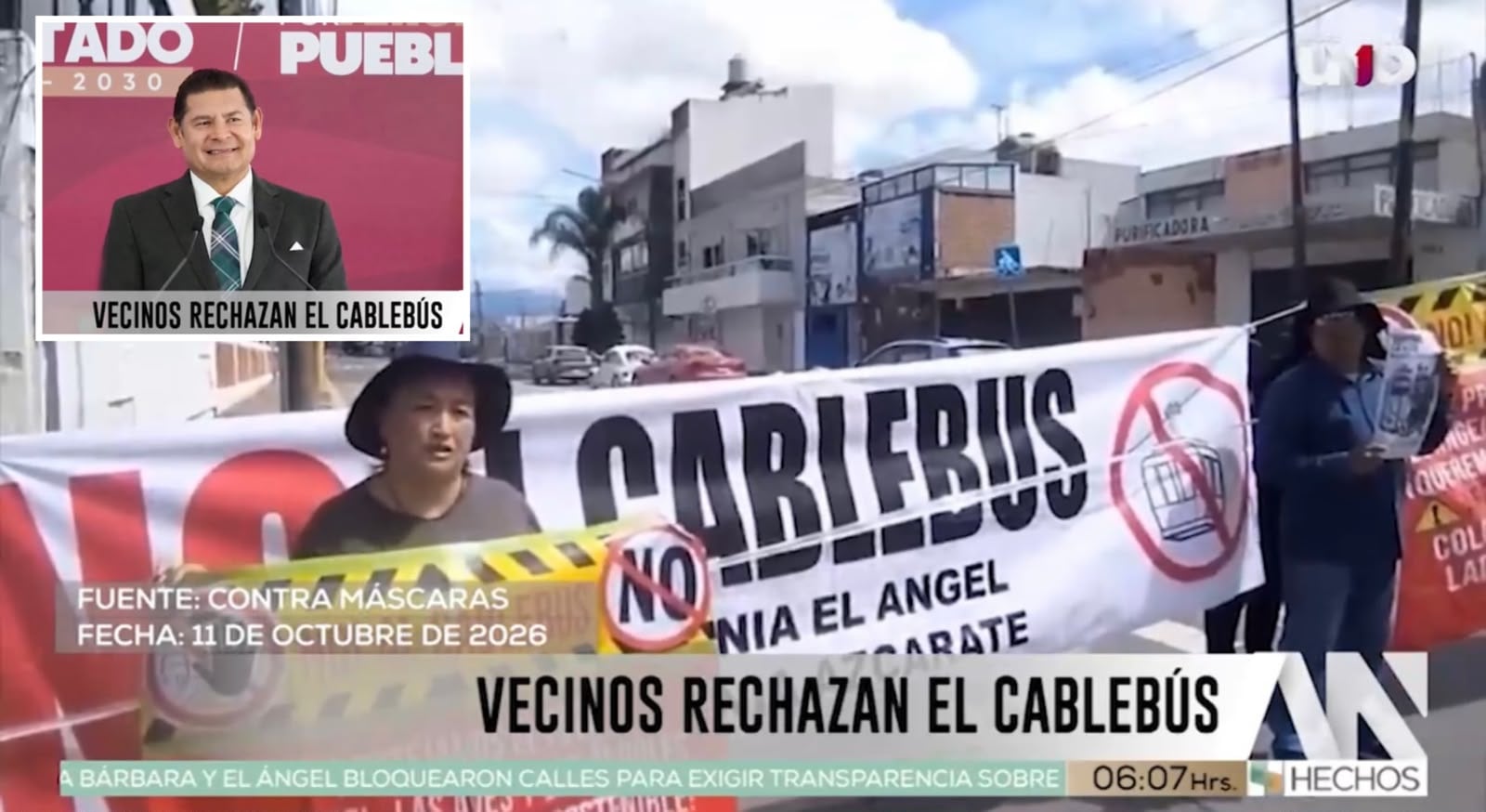 Vecinos rechazan el Cablebús de Alejandro Armenta y denuncian opacidad en una obra que consideran un capricho
